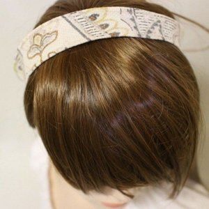 Tan & Gold Paisley Headband